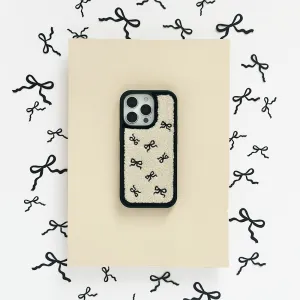 Boucle Bows Phone Case Smooth Surface Layer