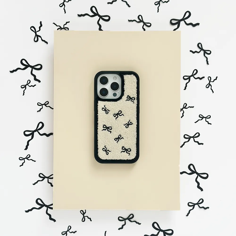 Boucle Bows Phone Case Smooth Surface Layer