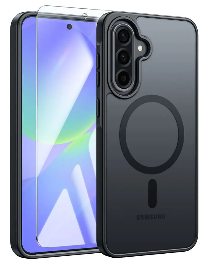 FNTCASE for Samsung Galaxy A36 6.7 Inch Phone Case: Magnetic Translucent Matte Shockproof Slim Phone Cover - Military Grade Drop Proof Hard Back Anti-Fingerprint Protective Case Shock Layer