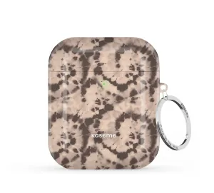 Groovy Swirls Brown AirPods Case Soft Cushion Interior