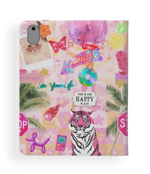 light duty pad protector Tablet Sleeve Portable Happy Place iPad Folio