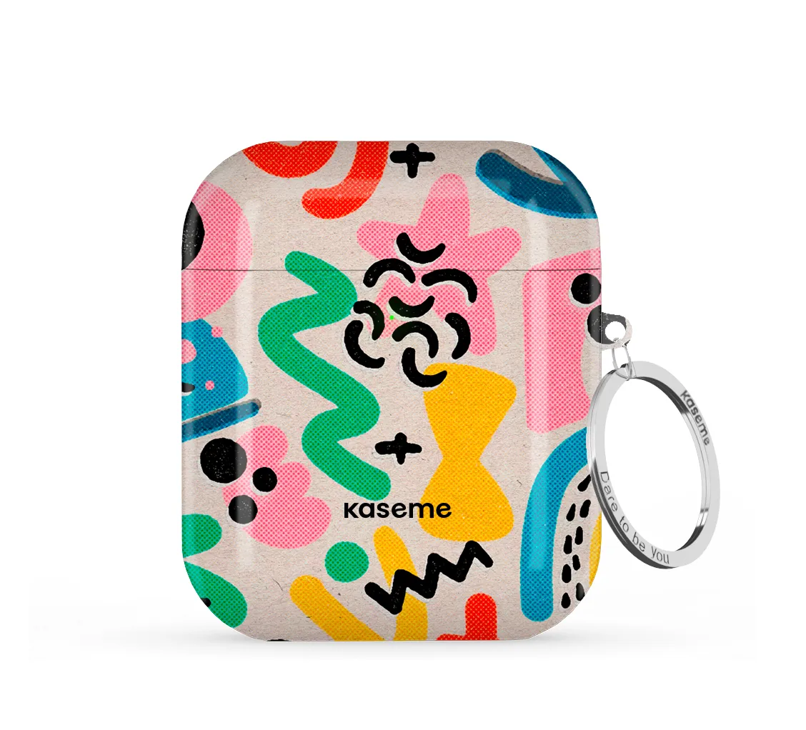 shock resistant neon silicone travel shell Shape AirPods Case