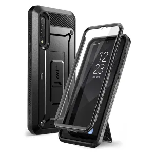 Hard Edge Minimal Style Galaxy A90 / A90 5G Unicorn Beetle Pro Rugged Holster Case-Black