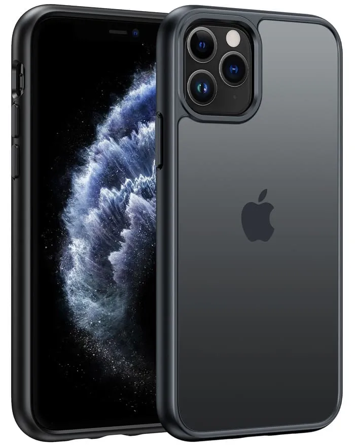 Durable Shell Soft Surface Design FNTCASE for iPhone 11 Pro Case: Translucent Matte Shockproof Slim Phone Cover - Military Grade Drop Proof Hard Back Anti-Fingerprint Protective Case