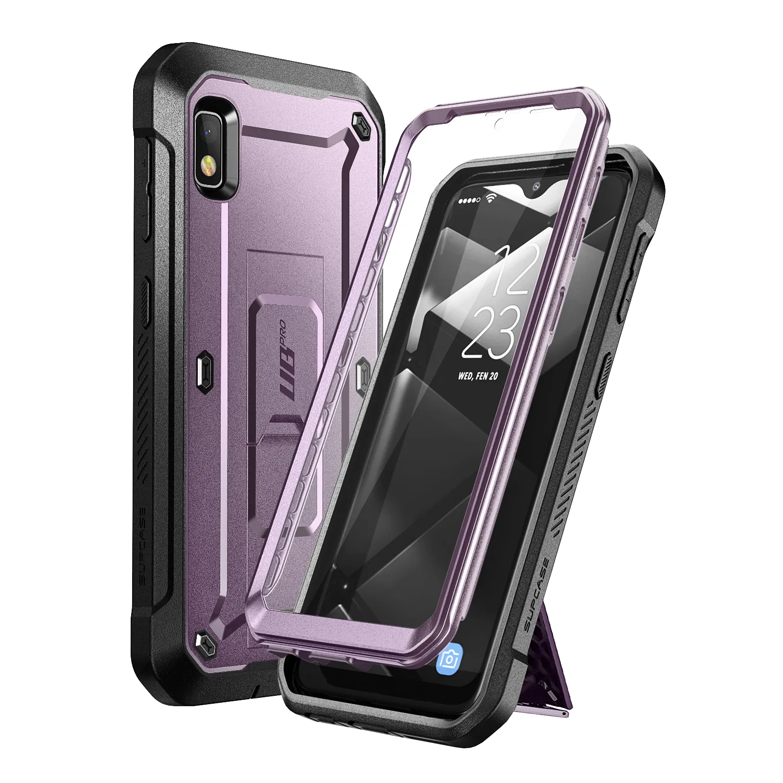 Galaxy A10e Unicorn Beetle Pro Rugged Holster Case-Metallic Purple Non slip grip Soft Shield