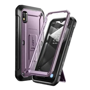 Galaxy A10e Unicorn Beetle Pro Rugged Holster Case-Metallic Purple Non slip grip Soft Shield