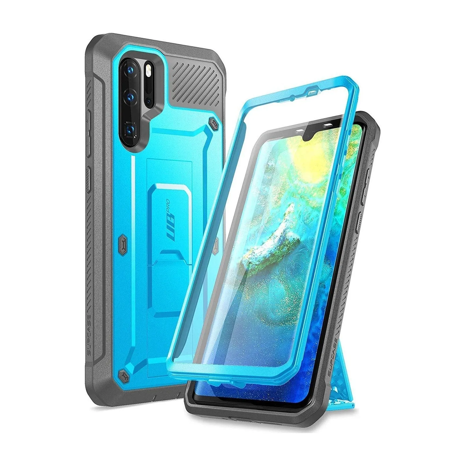Huawei P30 Pro Unicorn Beetle Pro Rugged Holster Case-Blue Vivid colors