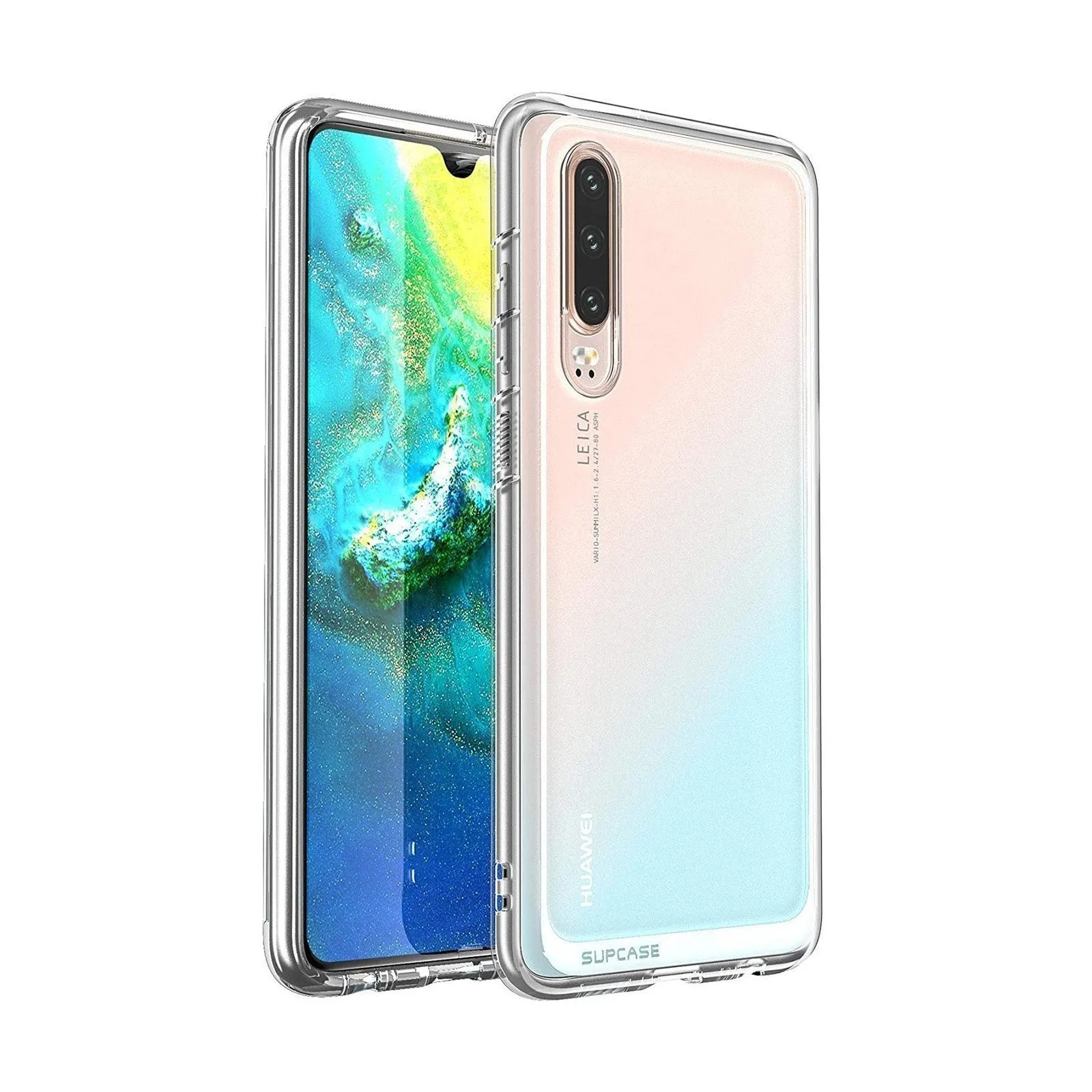 Huawei P30 Unicorn Beetle Style Slim Clear Case-Clear Protective Surface Minimal Frame
