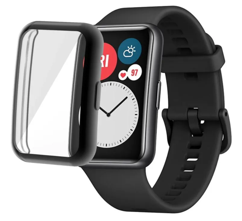 Huawei Watch Fit TPU Case (Black) Removable Case Reinforced Frame