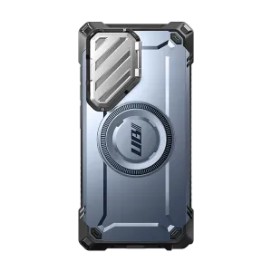 Galaxy S24 Ultra Unicorn Beetle MAG XT Bumper Case -Metallic Blue Ergonomic form Rugged Texture Design