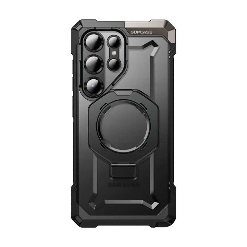 Anti Scratch Layer Durable Edge Galaxy S25 Ultra UB Grip MagSafe Phone Case-Black