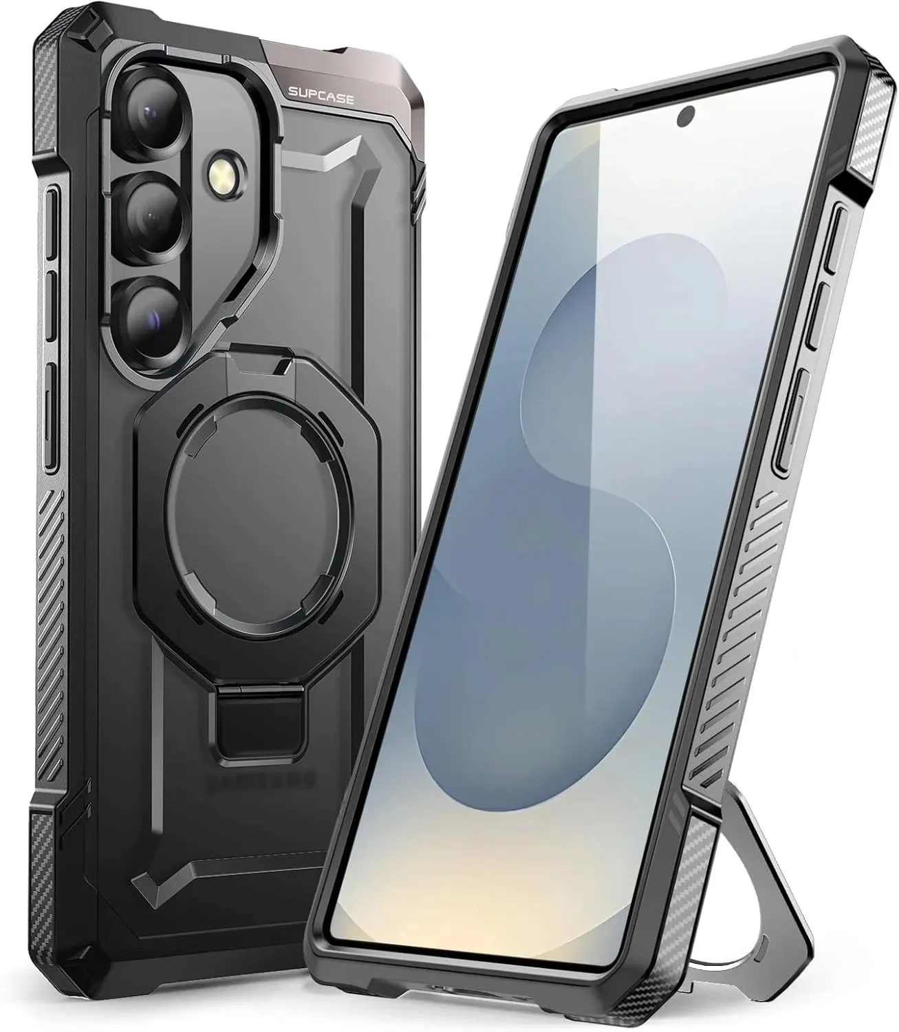 Soft Surface Layer UB GRIP Series Galaxy S25 FE MagSafe Phone Case - Black