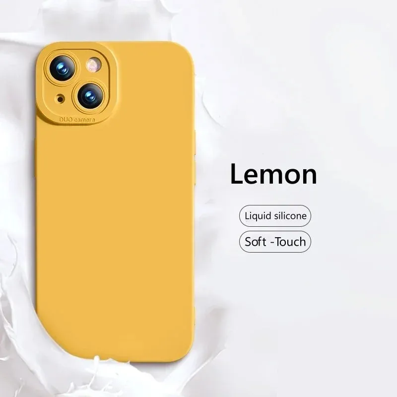 Full Cover Soft Liquid Silicone Case For iPhone Slim Profile