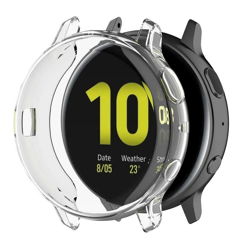 Samsung Galaxy Watch Active 2 44mm Case (Transparent) TPU Shielding Covering Bumper Guard