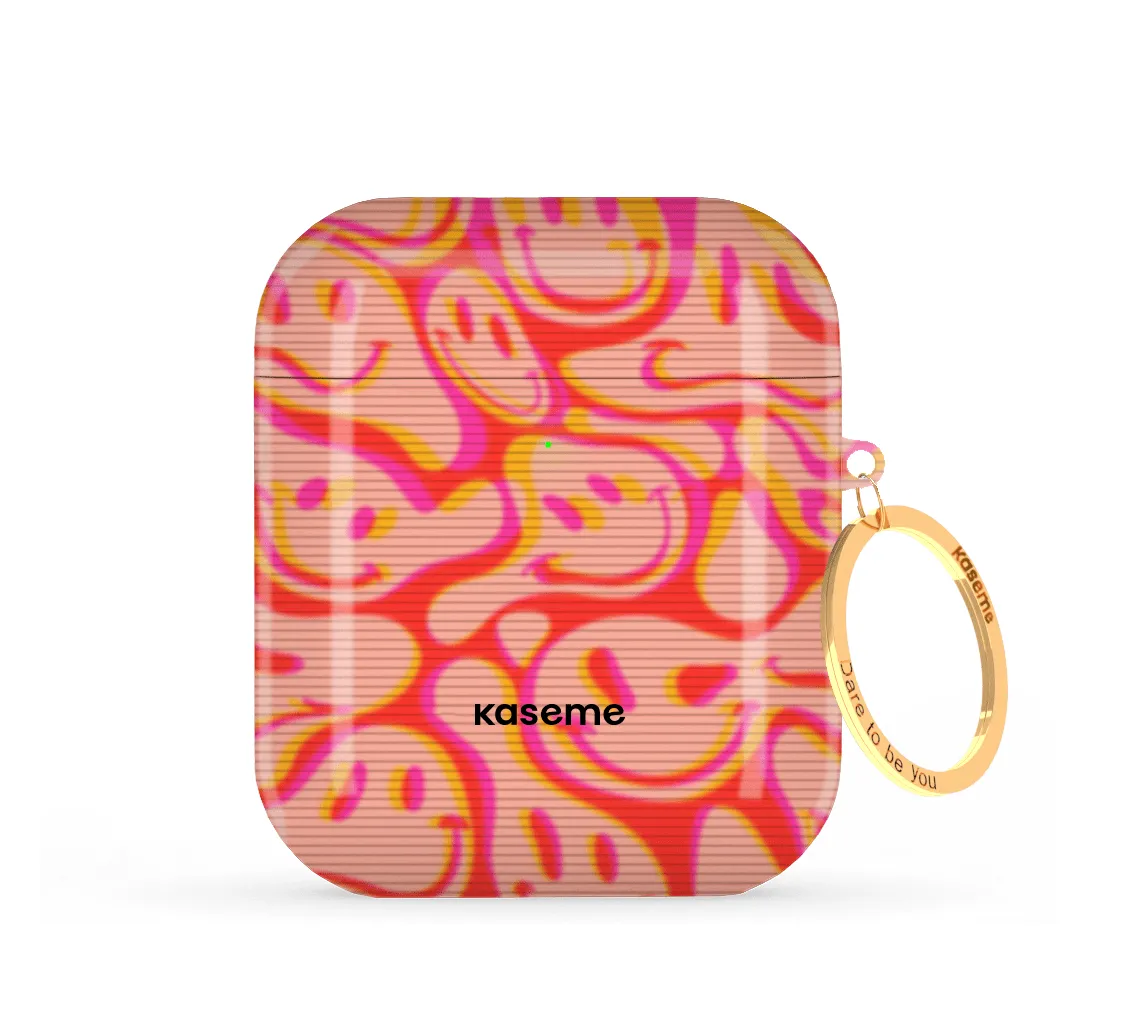 Dystopia red AirPods Case sleek airpods protection