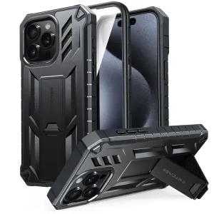 Vivid Pattern Design iPhone 15 Pro Case: Military Grade Rugged Cell Phone Cover with Built-in Screen Protector and Kickstand