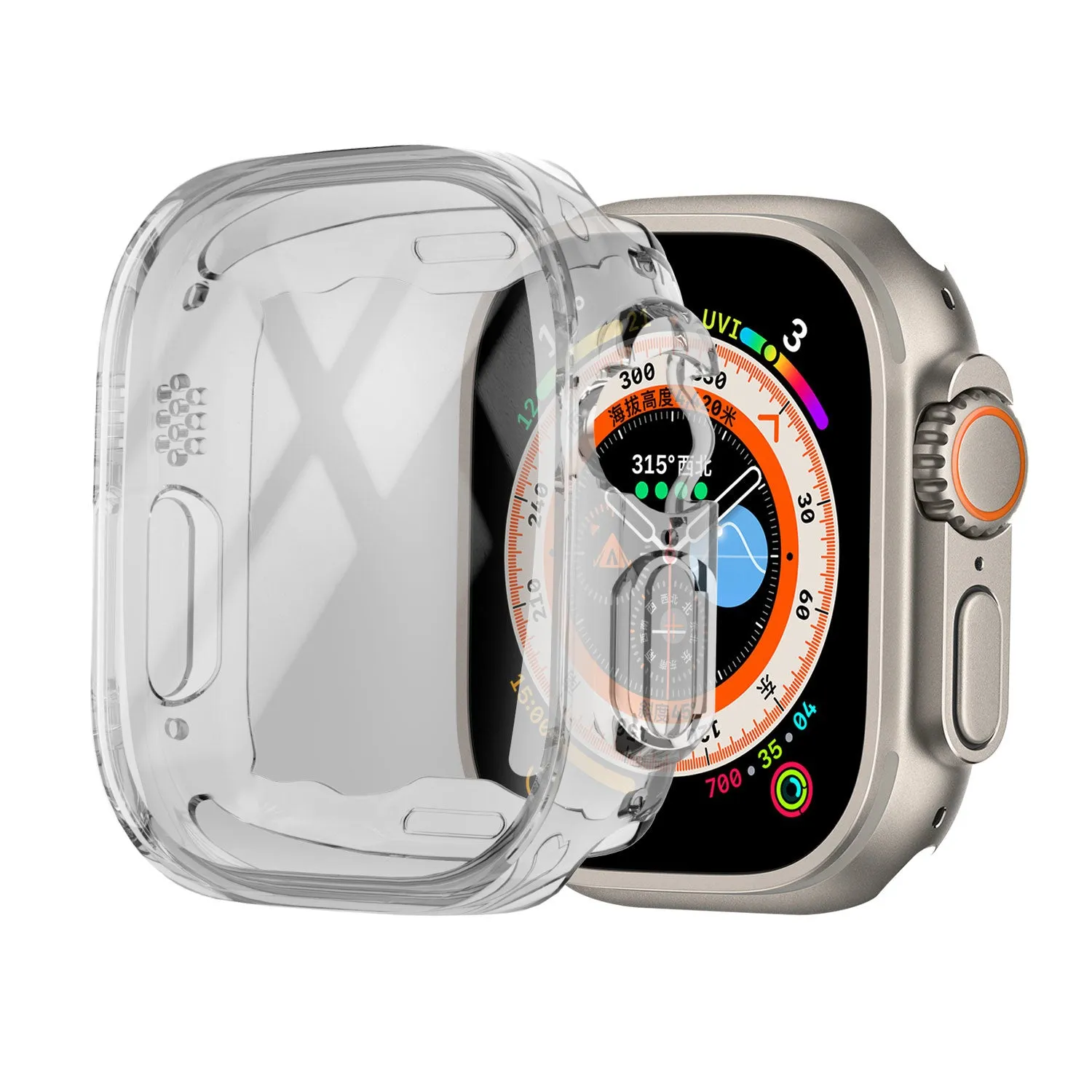 Apple Watch Ultra TPU Case 49mm (Transparent) 360 Protection