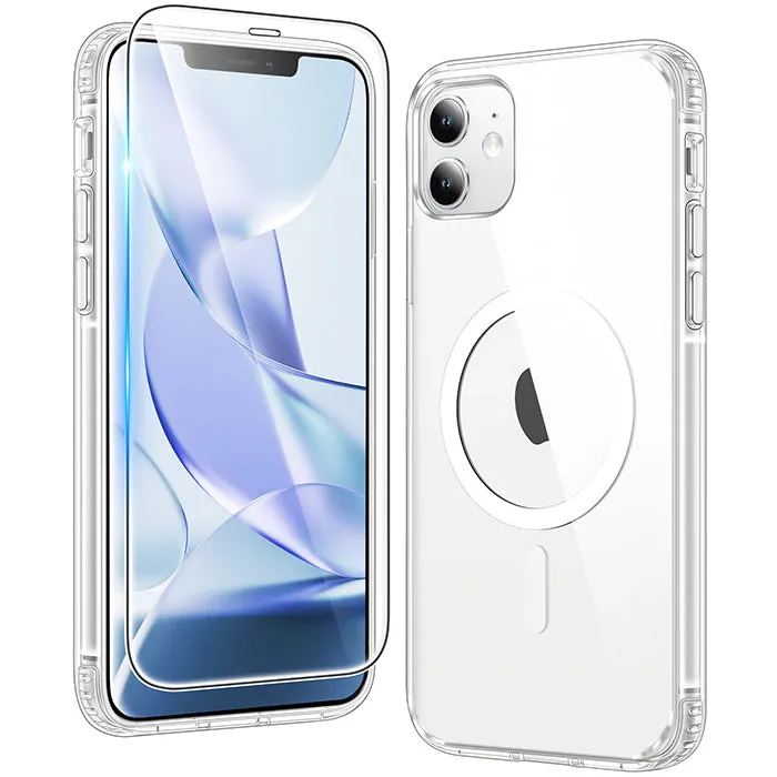 iPhone 11 Clear Case: Magnetic Charging Anti Yellowing Shockproof Magsafe Support Outdoor Design