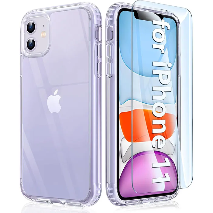 Anti Shock Travel Companion iPhone 11 Clear Case: Military Grade Drop Protection Anti Yellowing 6.1 inch Phone Case