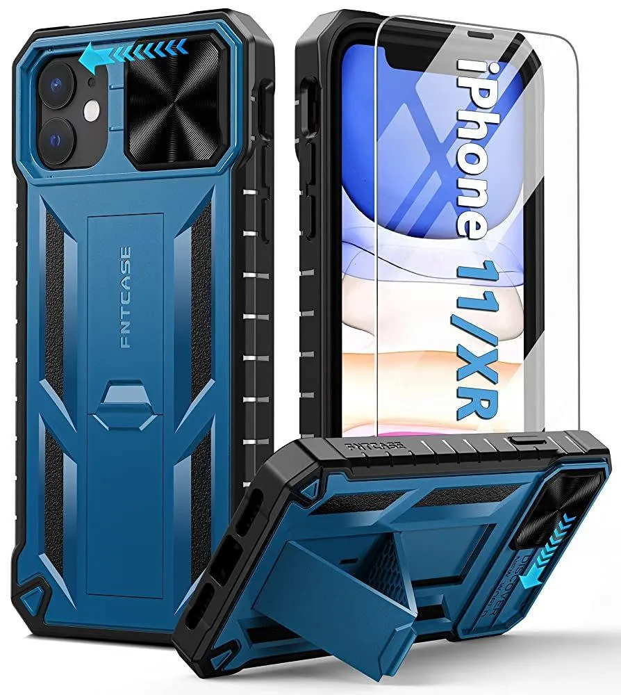iPhone 11 iPhone XR 6.1 inch Rugged Shockproof Protective Case with Slidable Camera Lens Cover Smooth Grip Layer High-End Detail