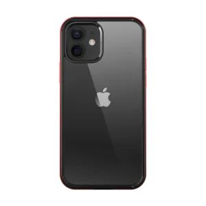 iPhone 12 6.1 inch Unicorn Beetle Edge Clear Bumper Case-Metallic Red Urban Style Hybrid Texture Layer