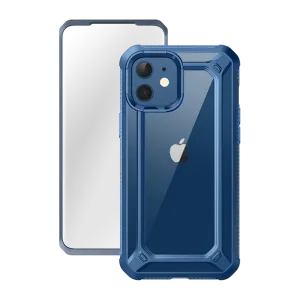 iPhone 12 mini 5.4 inch Unicorn Beetle Exo with Screen Protector Clear Case-Blue Travel Accessory Classic Finish