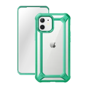 Stylish Form Protective Pattern Texture iPhone 12 mini 5.4 inch Unicorn Beetle Exo with Screen Protector Clear Case-Mint Green