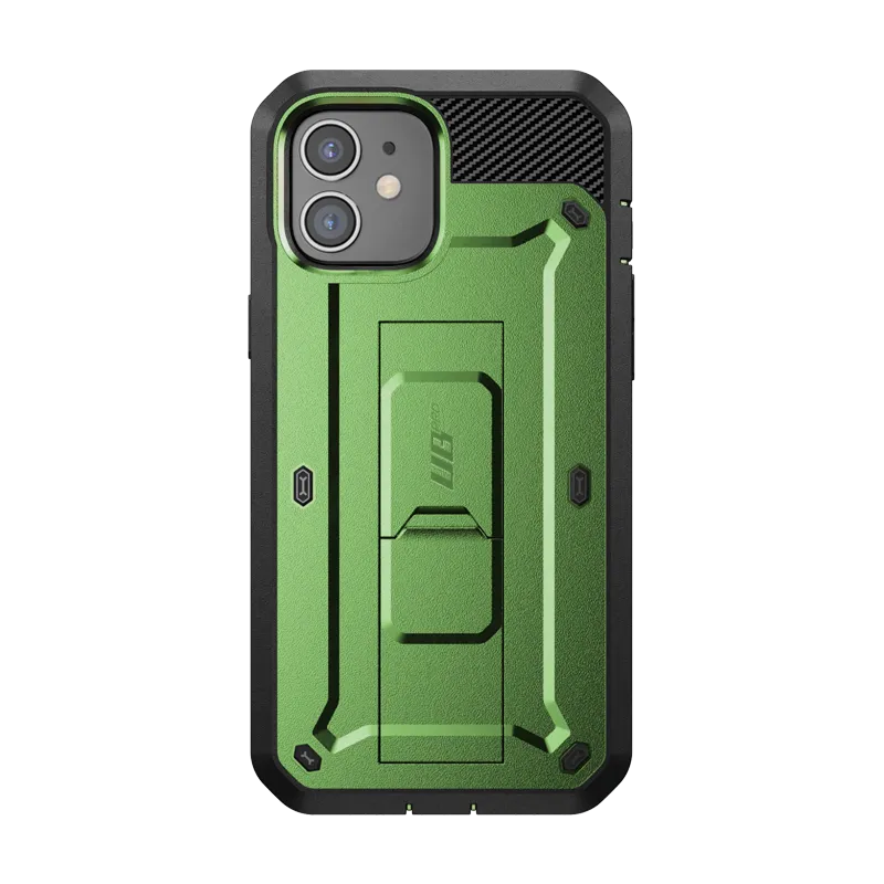 Durable Finish Layer iPhone 12 mini 5.4 inch Unicorn Beetle Pro Rugged Case-Dark Green