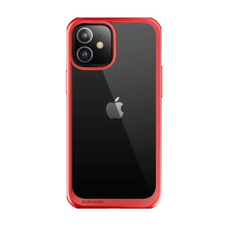 Premium Detail Finish Smooth Layer Texture iPhone 12 mini 5.4 inch Unicorn Beetle Style Slim Clear Case-Red