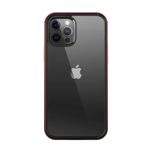 Matte Design Texture Ergonomic Feel iPhone 12 Pro 6.1 inch Unicorn Beetle Edge Clear Bumper Case-Metallic Red