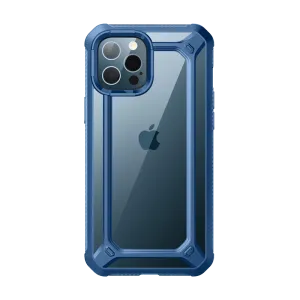 iPhone 12 Pro Max 6.7 inch Unicorn Beetle Exo Clear Case-Blue Modern Finish