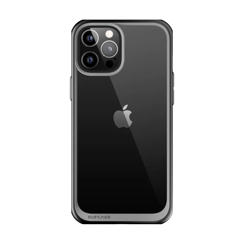 Soft touch finish iPhone 12 Pro Max 6.7 inch Unicorn Beetle Style Slim Clear Case-Black