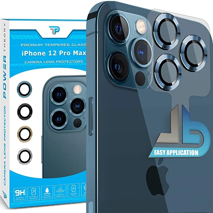 Glass Film iPhone 12 Pro Max Tempered Glass Camera Lens Protector [3-Pack]