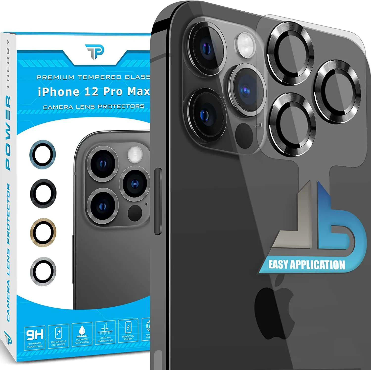 iPhone 12 Pro Max Tempered Glass Camera Lens Protector [3-Pack] Smooth Touch Guard Smooth Touch