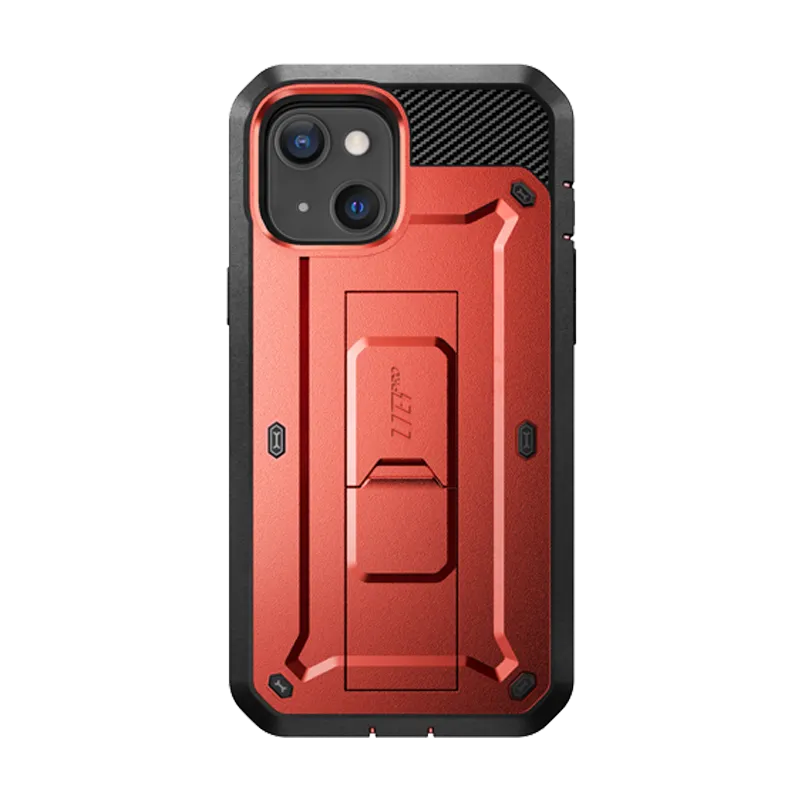 Premium Feel Layer iPhone 13 6.1 inch Unicorn Beetle Pro Rugged Case-Metallic Red