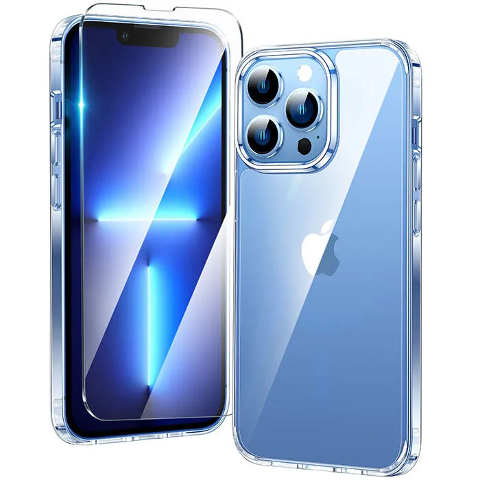 iPhone 13 Pro 6.1 inch Case: Anti-Yellowing Clear Transparent Slim Protective Case Portable Layer Rugged Build Texture