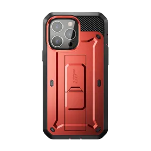 iPhone 13 Pro 6.1 inch Unicorn Beetle Pro Rugged Case-Metallic Red Matte Coating Finish