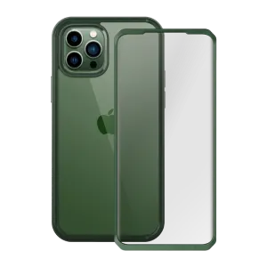 Elegant Shield Soft Grip Layer iPhone 13 Pro Max 6.7 inch Unicorn Beetle Edge with Screen Protector Clear Case-Dark Green