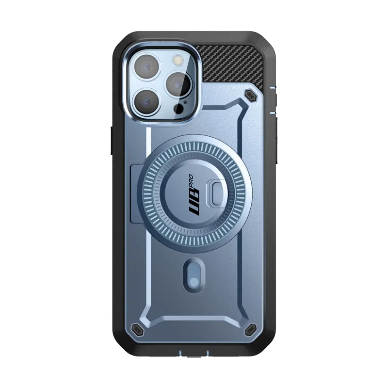 Trendy Finish Compact Texture iPhone 13 Pro Max 6.7 inch Unicorn Beetle PRO MAG Rugged MagSafe Case-Blue