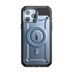 Trendy Finish Compact Texture iPhone 13 Pro Max 6.7 inch Unicorn Beetle PRO MAG Rugged MagSafe Case-Blue