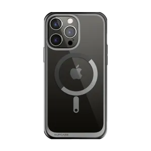 Soft Interior iPhone 14 Pro Max 6.7 inch Unicorn Beetle MAG Slim Clear MagSafe Case-Black