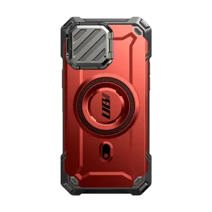 iPhone 14 Pro Max 6.7 inch Unicorn Beetle MAG XT MagSafe Holster Case-Metallic Red Modern Detail Clean Texture