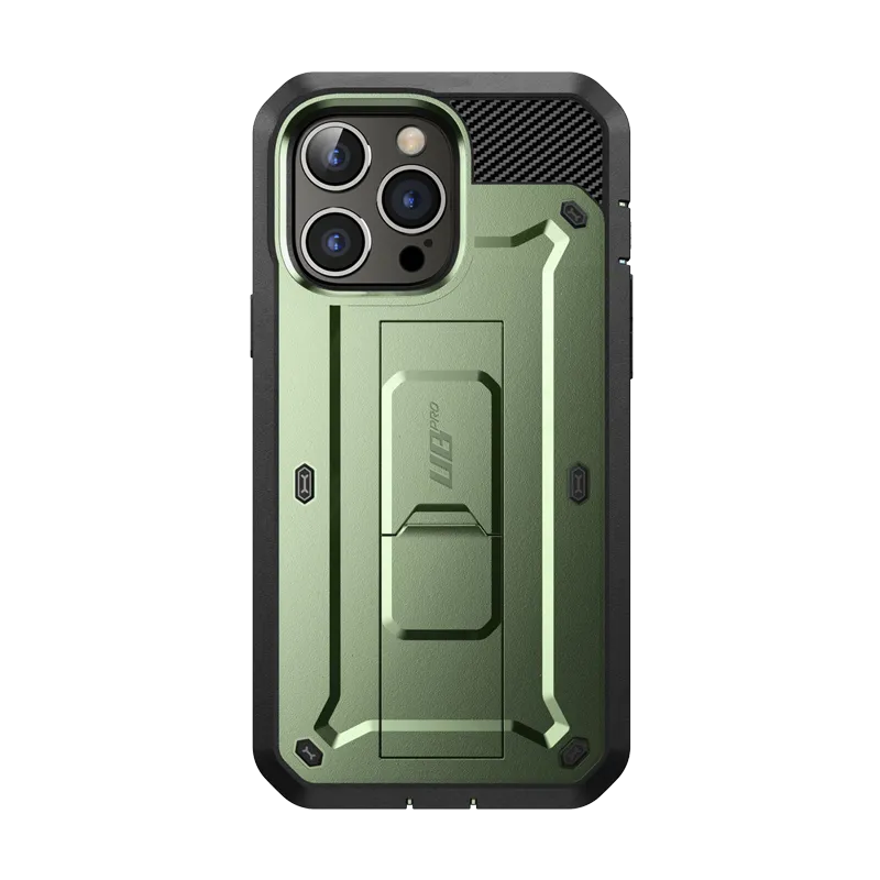 iPhone 14 Pro Max 6.7 inch Unicorn Beetle PRO Rugged Case-Dark Green Stylish Form Vivid Detail Texture