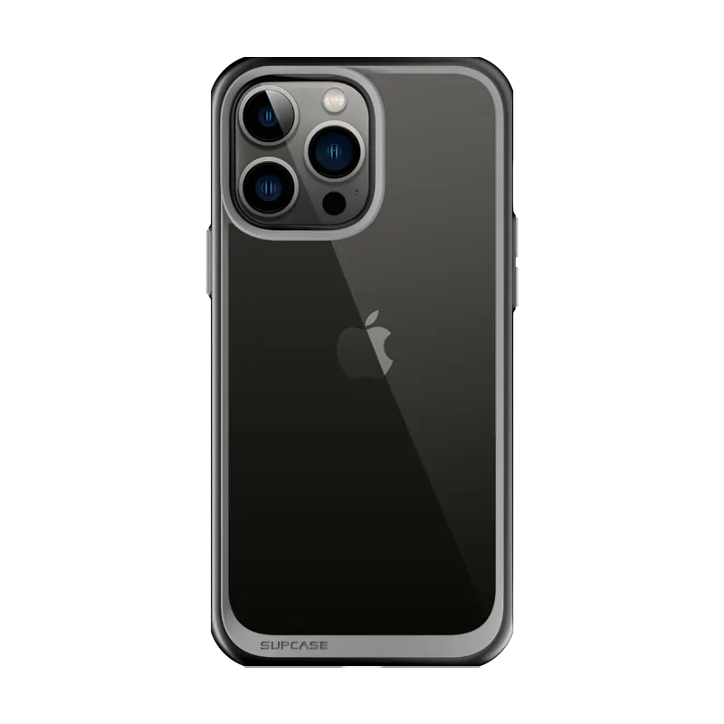 iPhone 14 Pro Max 6.7 inch Unicorn Beetle Style Slim Clear Case-Black Vivid Detail