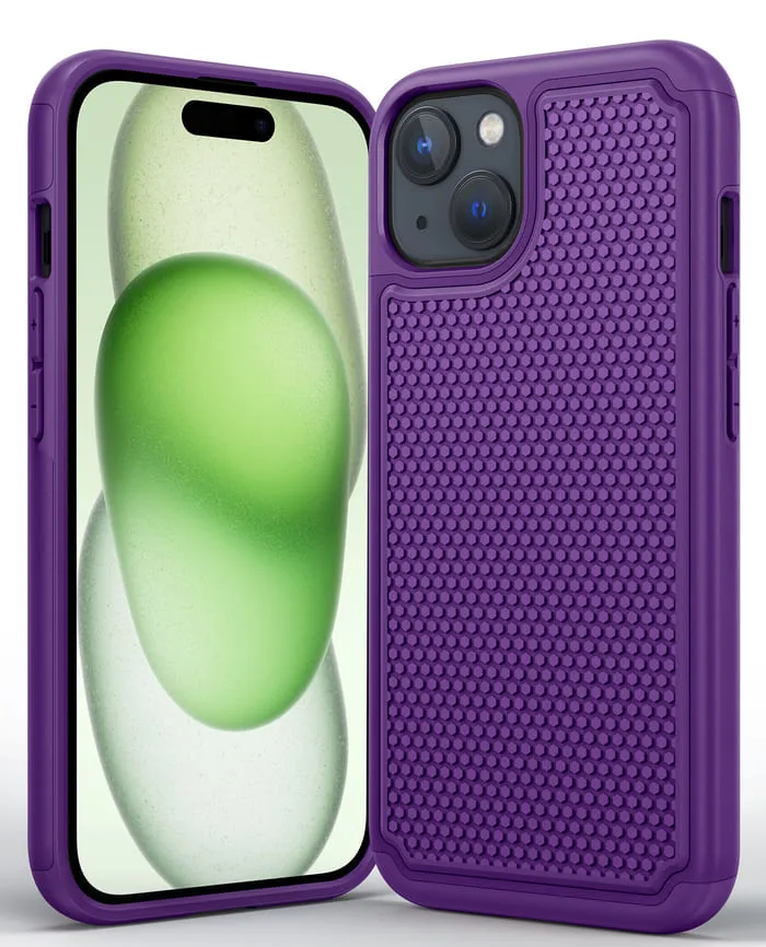 Durable structure iPhone 15 /14 /13 Shock Protection Cell Phone Case Sturdy Cover with Non-Slip Texture