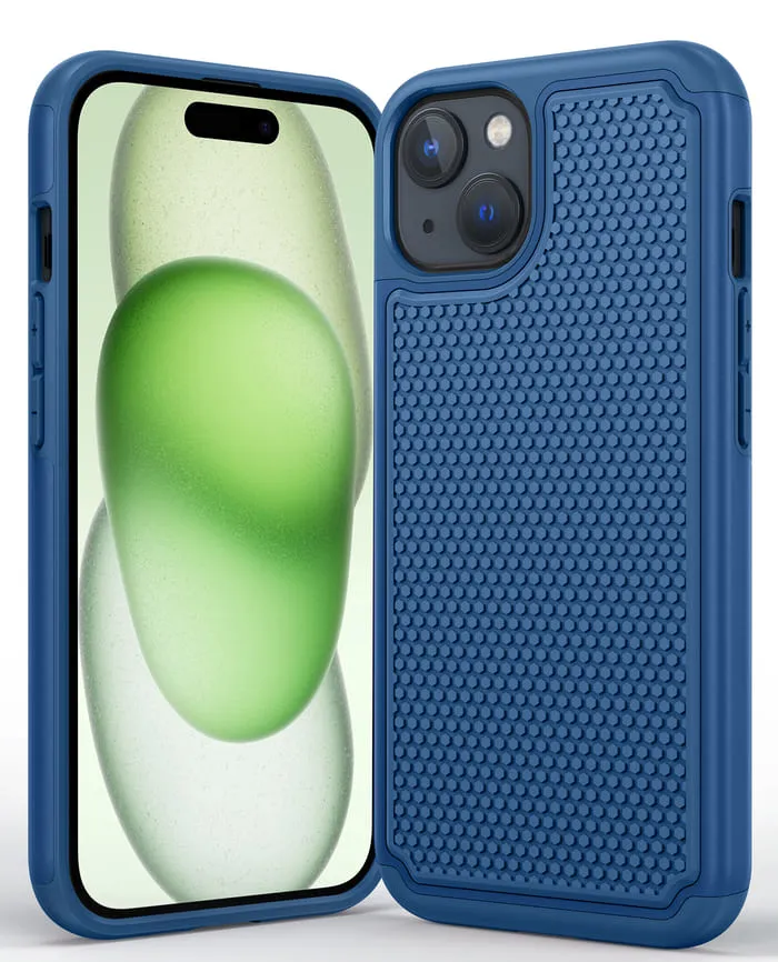 iPhone 15 /14 /13 Shock Protection Cell Phone Case Sturdy Cover with Non-Slip Texture Durable Coating