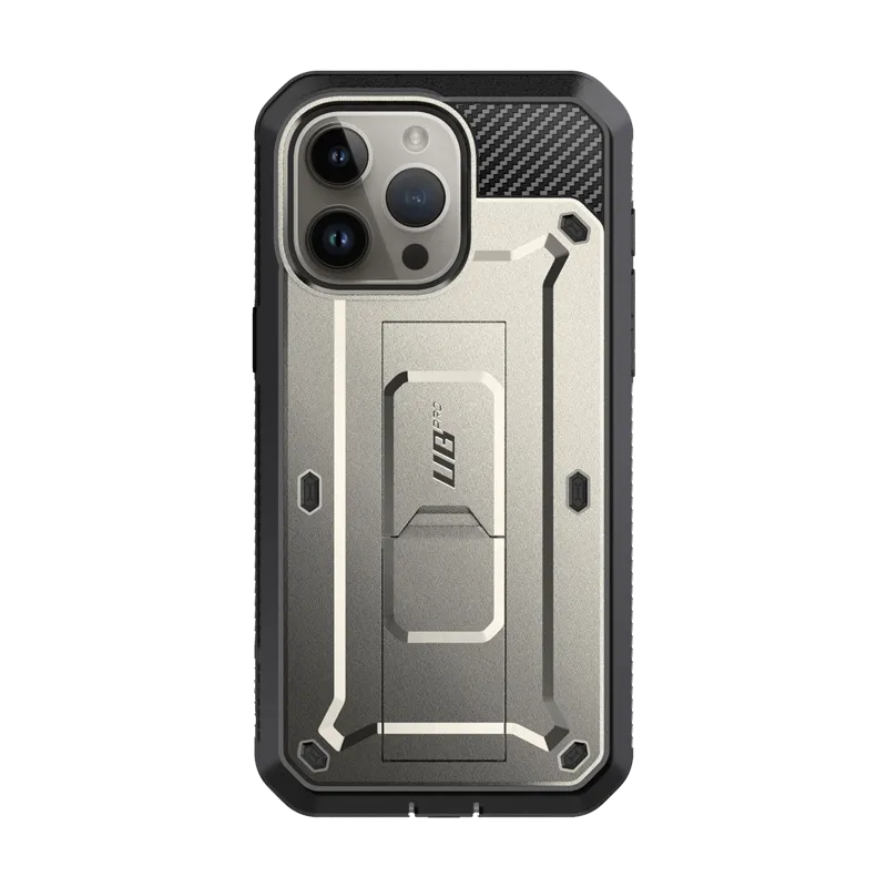 iPhone 15 Pro 6.1 inch Unicorn Beetle Pro Rugged Case-Titan Gray Travel Friendly Vivid Coloration