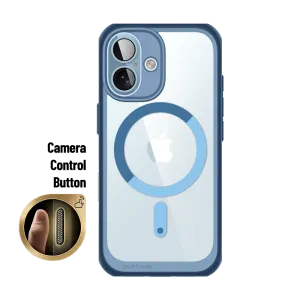 iPhone 16 6.1 inch Unicorn Beetle MAG Slim Clear MagSafe Camera Control Button Case-Blue Anti scratch