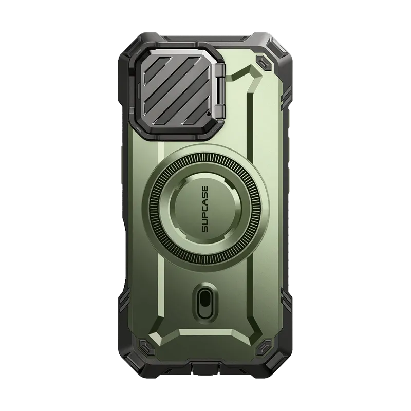 Durable Surface Design Smooth Grip Layer iPhone 16 6.1 inch Unicorn Beetle MAG XT MagSafe Case-Dark Green