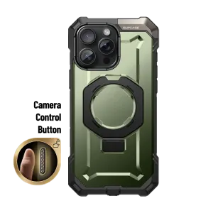 Vivid Coloration Tactile Buttons iPhone 16 Pro 6.3 inch UB Grip MagSafe Camera Control Button Phone Case-Dark Green